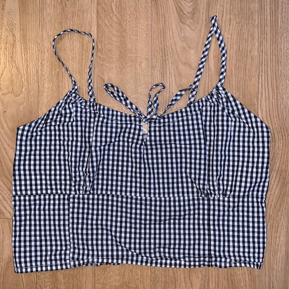 gingham cropped tank - Picture 1 of 4